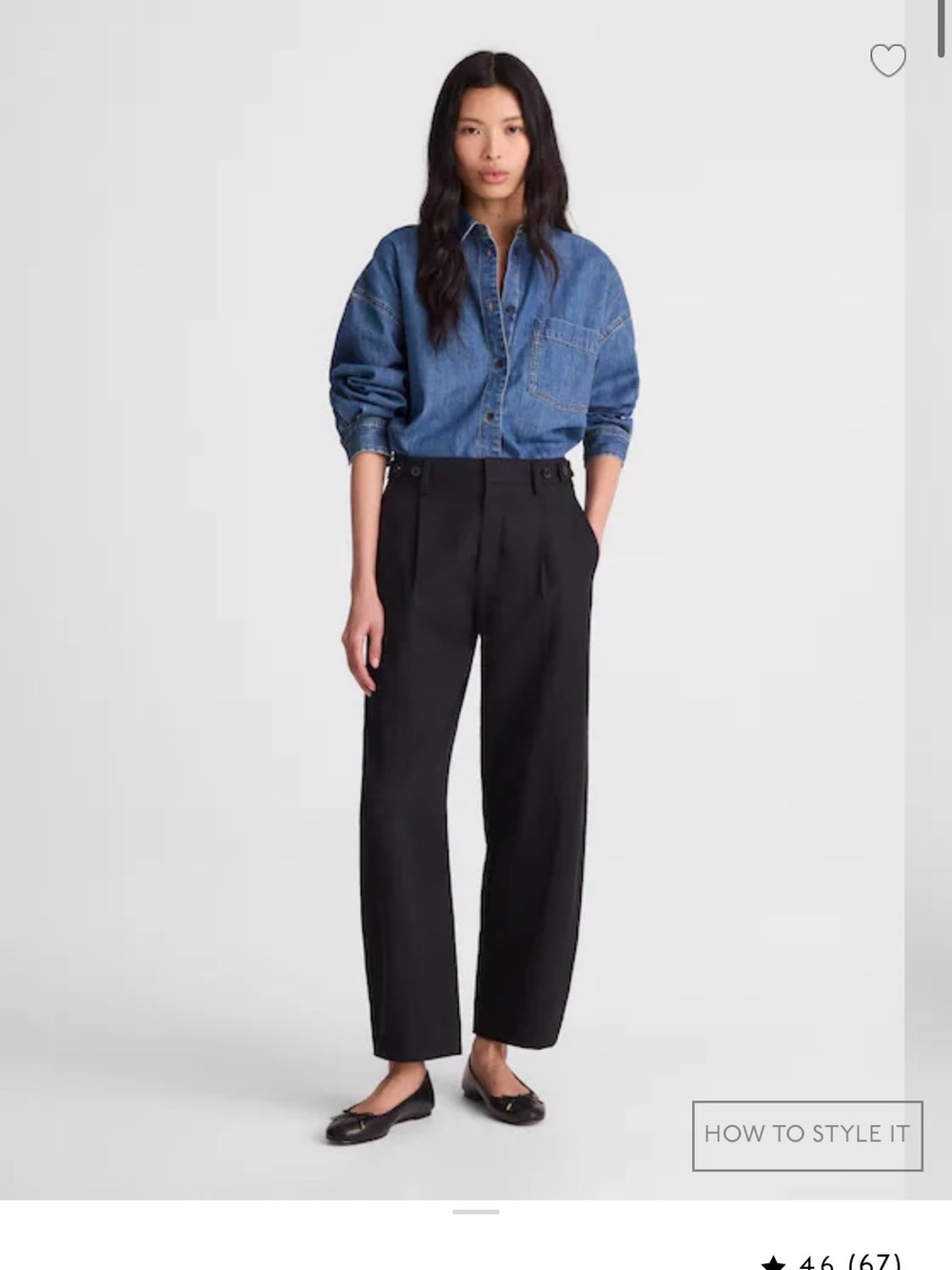 Madewell Navy Wide-Leg High-Rise Trousers